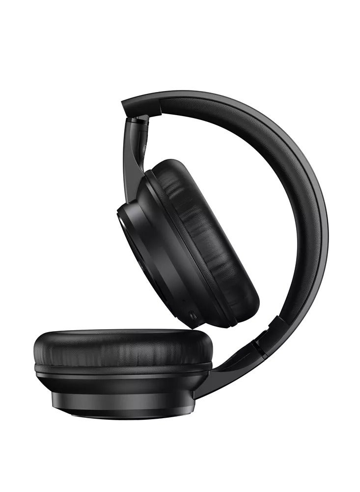 devia Wireless Bluetooth 5.4 Headphones with 40mm HD Stereo Sound – 10-Hour Battery Life, Dual Connectivity, 3 Sound Modes, Lightweight Foldable Design, 15m Range, Black - Image 2