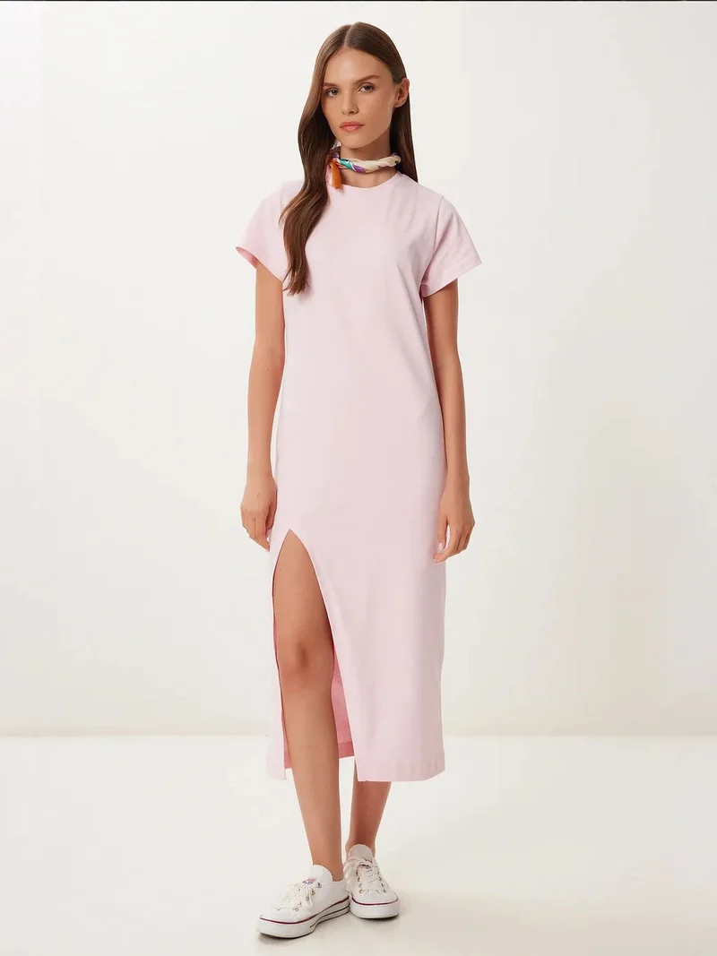 Happiness İstanbul ISTANBUL Slim Fit Midi Dress with Side Slit