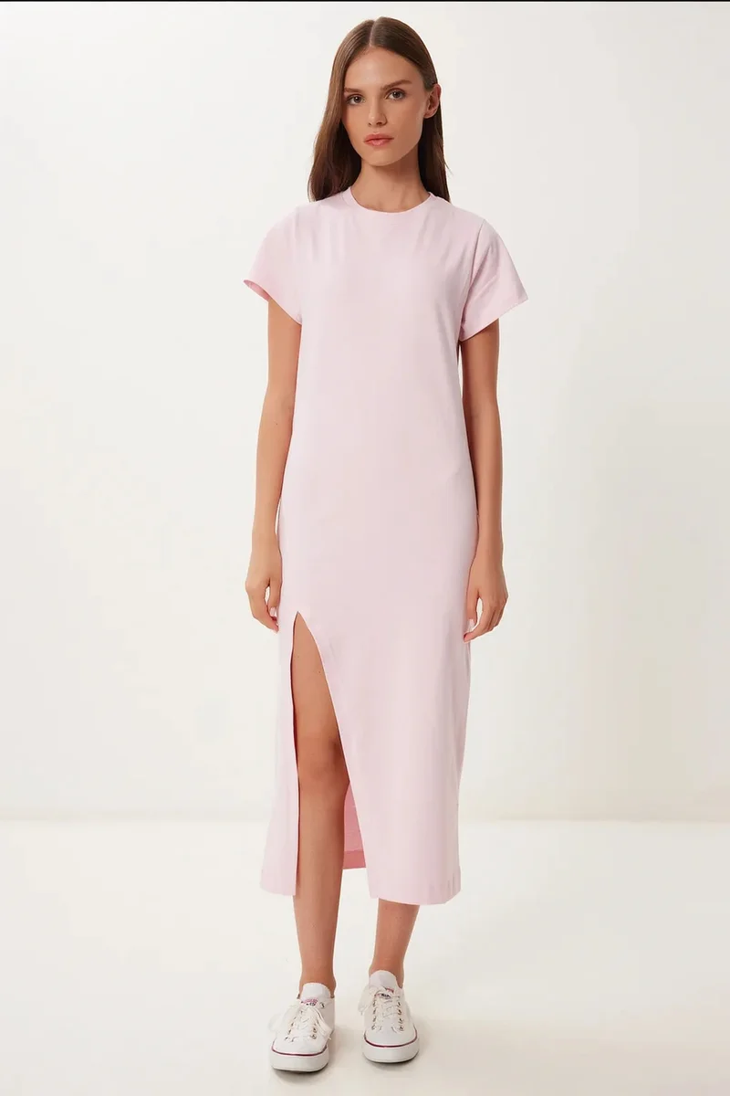 هابينس اسطنبول ISTANBUL Slim Fit Midi Dress with Side Slit