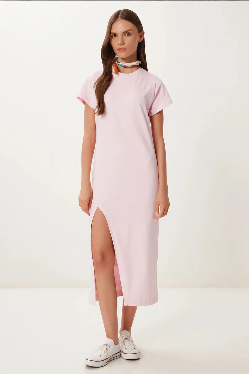 هابينس اسطنبول ISTANBUL Slim Fit Midi Dress with Side Slit