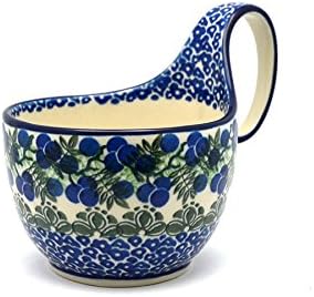 Polish Pottery Gallery Polish Pottery Loop Handle Bowl  Huckleberry  - Image 1