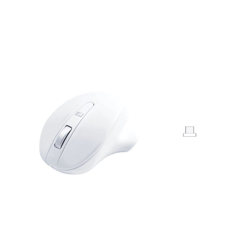 Matias USB-C Wireless Pro Mouse, White PBT, Comfortable Grip M20DCBW - Image 2