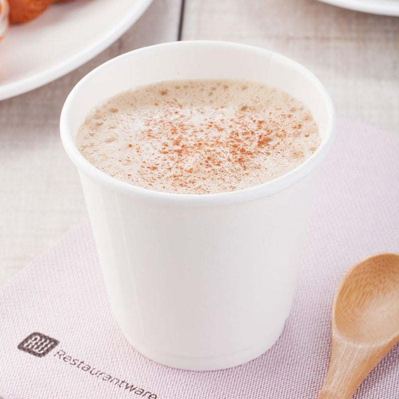 Restaurantware 8 Ounce Disposable Coffee Cups 500 Double Wall Hot Cups For Coffee - Lids Sold Separately Rippled Wall White Paper Insulated Coffee Cups For Coffee Hot Chocolate Tea And More - Image 3