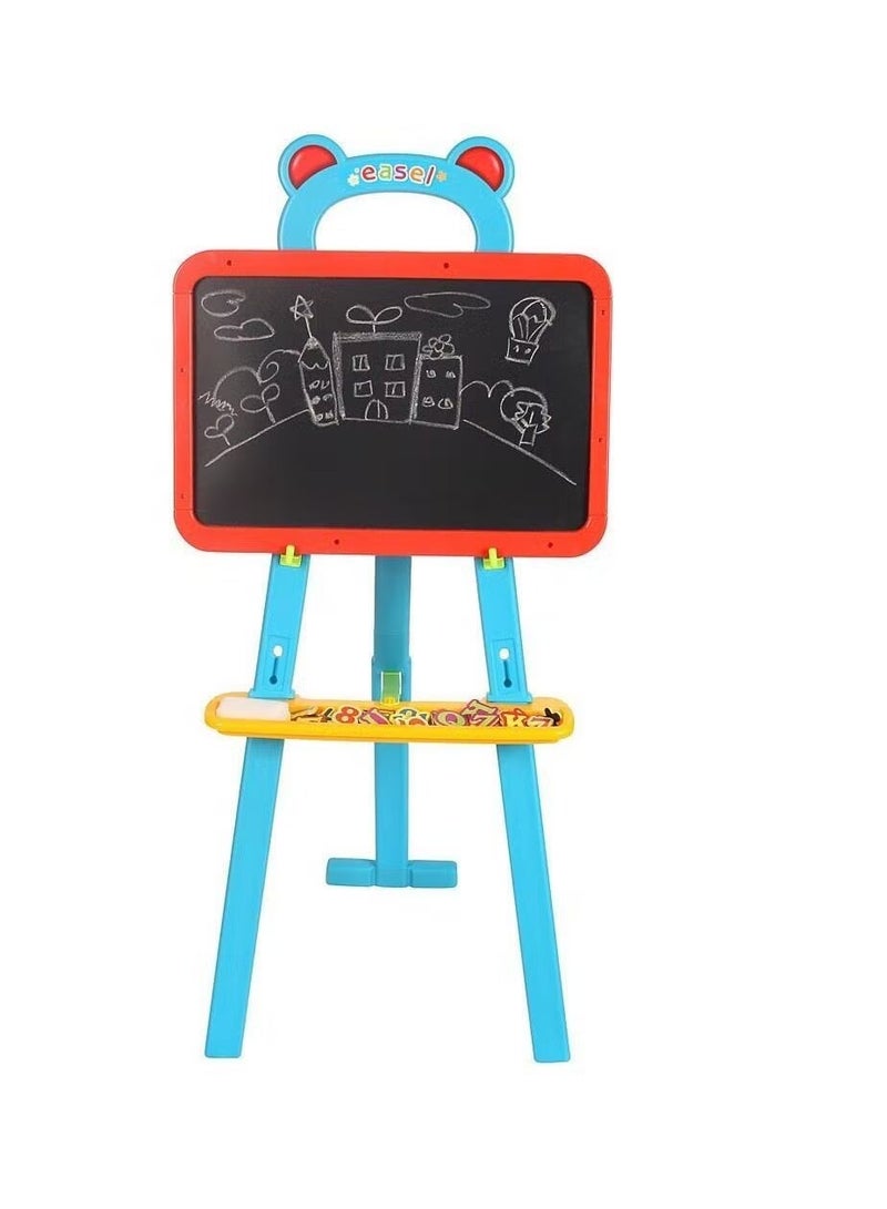 Easel Board for Kids 3 in 1 Dry Erase White Board Magnetic Board and Chalkboard Art Activity Drawing for Artist with Learning Magnetic Alphabet and Numbers  - Image 2