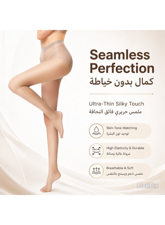 Tights Stockings Women's High Stretch Pantyhose, 87% Nylon and 13% Spandex, Soft Lightweight Breathable Fabric, Smooth Comfortable Fit, Natural Leg Coverage, Flexible Elastic Material, Durable Everyday Hosiery, Available in Black, Gray, Natural Nude and Coffee Colors, Suitable for Daily Wear, Office, Business, Party, Wedding and Formal Occasions, Easy to Match with Dresses, Skirts, Shorts and Heels, Classic Fashion Hosiery for All Seasons. grey - Image 3