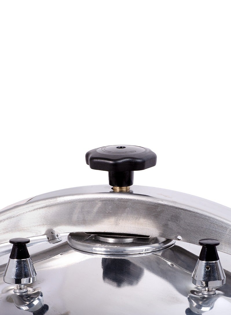 45LLiters Aluminum Pressure Cooker With 2 Whistles, 2 Safety Valves And 4 Handles 45L Silver - Image 3