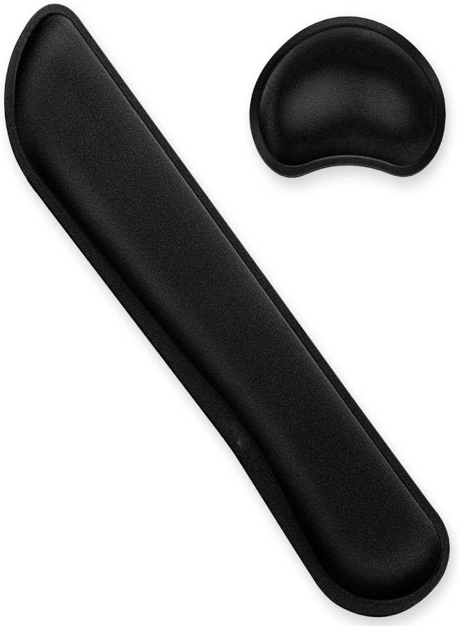 ارواق وسادة معصم مريحة للوحة المفاتيح والفأرة، لتخفيف آلام الكمبيوتر بسهولة، وسادة كمبيوتر محمول بقاعدة مطاطية مانعة للانزلاق، لتخفيف الألم - Image 1