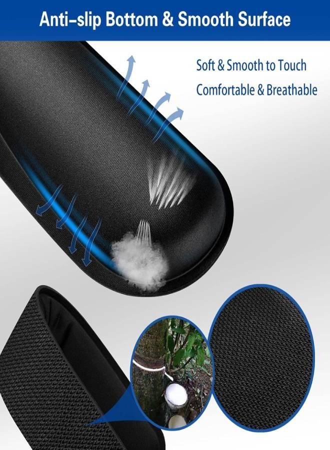 ارواق وسادة معصم مريحة للوحة المفاتيح والفأرة، لتخفيف آلام الكمبيوتر بسهولة، وسادة كمبيوتر محمول بقاعدة مطاطية مانعة للانزلاق، لتخفيف الألم - Image 4