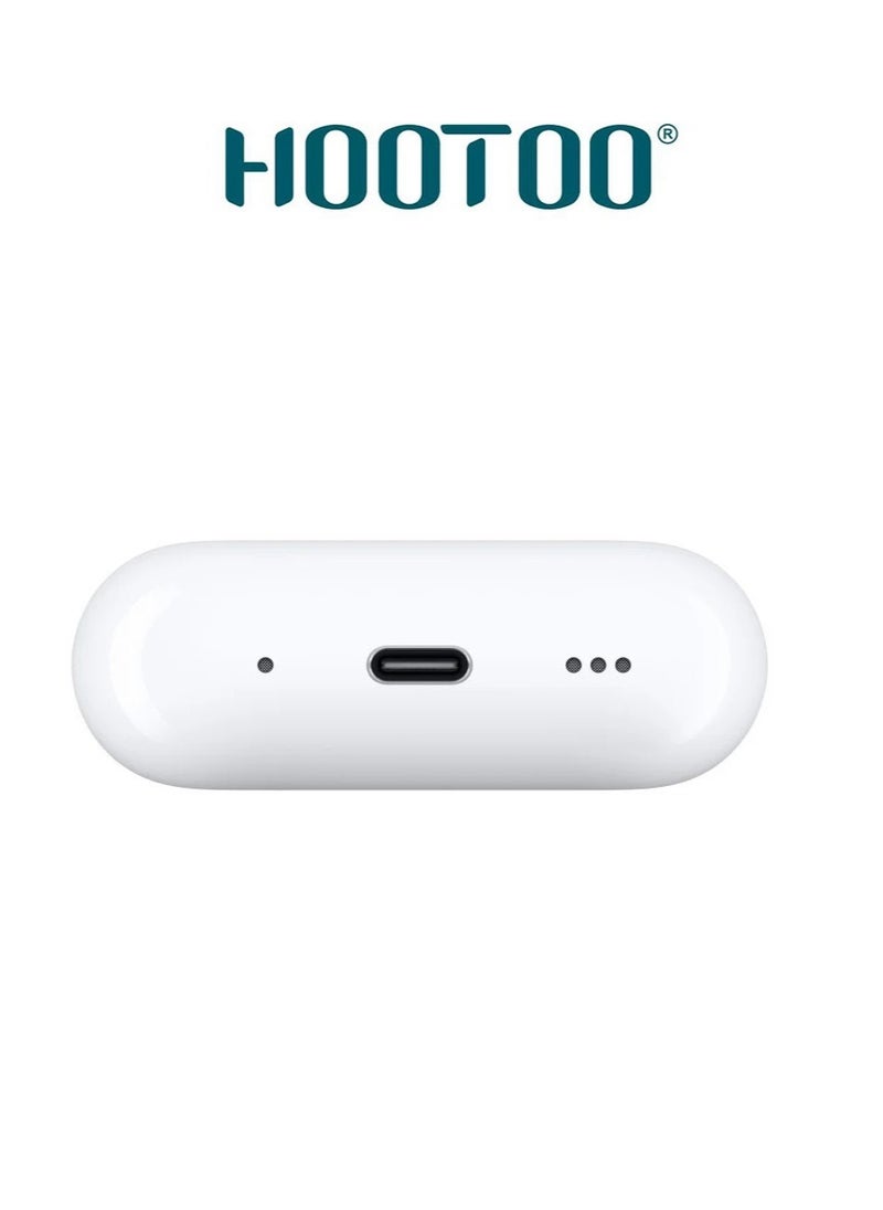 HooToo - HOOTOO In-Ear Bluetooth Airbuds Pro EP-74 with clear sound and built-in microphone for calls, with charging case with Type-C port, equipped with a touch control screen and supports a special app for control, supports wireless charging. In white - Image 1
