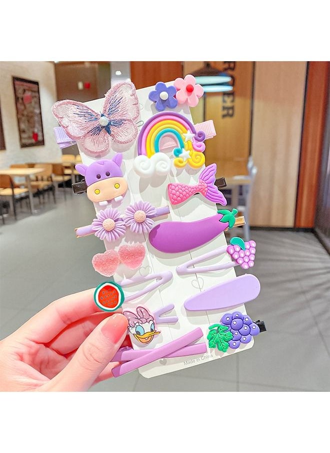 Unique 42Pcs Hair Clips, Barrettes for Girls, Kids Hair Clips for Styling, Flower Rainbow Candy Fruits Butterfly Cute Hair Clips for Girls  - Image 3