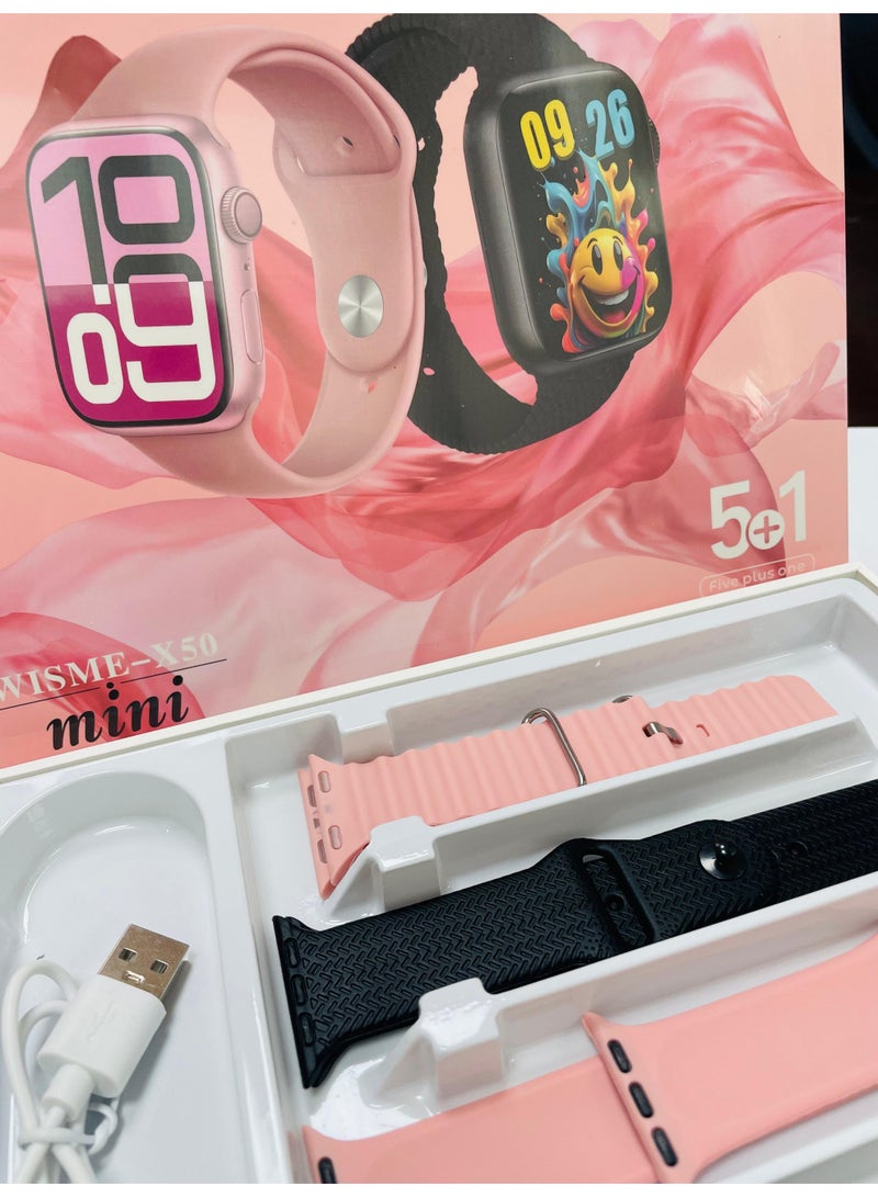 ويزمي ساعة ذكية 5+1 سلسلة 8 بشاشة ملونة تعمل باللمس ومكالمات بلوتوث وساعة ذكية للصحة والرياضة متعددة الألوان - Image 4