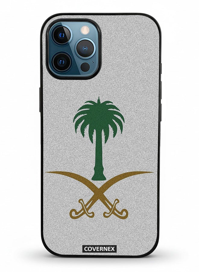 Covernex Apple iPhone 12 Pro Max Protective Case Cover Printed Featuring Saudi Arabian National Emblem - Image 2