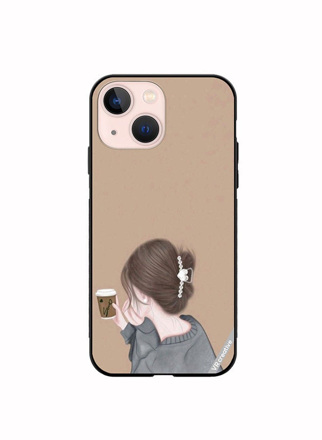 VR CREATIVE Protective Case Cover For Apple iPhone 13 Sipping Design Multicolour - Image 1