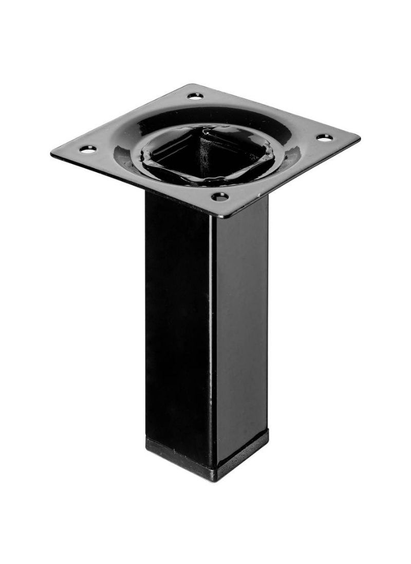 Hettich Hettich Steel Furniture Leg in Black 24 X 24 X 100mm 
