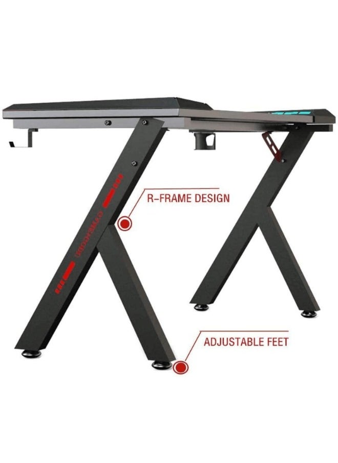 MAF furniture - MAF Y-141-120cm/140cm Gaming Table – Sturdy Y-Frame, RGB Lighting, and Accessories Holder - Image 1