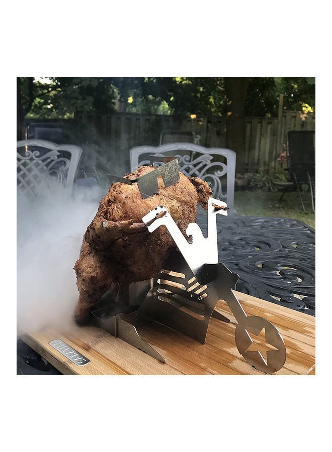 NIBEMINENT Roast Chicken Five-Pointed Star Motorcycle Grill 33x0.3x16cm - Image 1