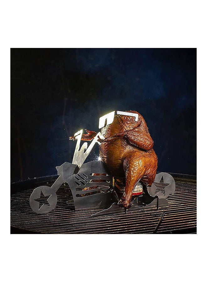 NIBEMINENT Roast Chicken Five-Pointed Star Motorcycle Grill 33x0.3x16cm - Image 2