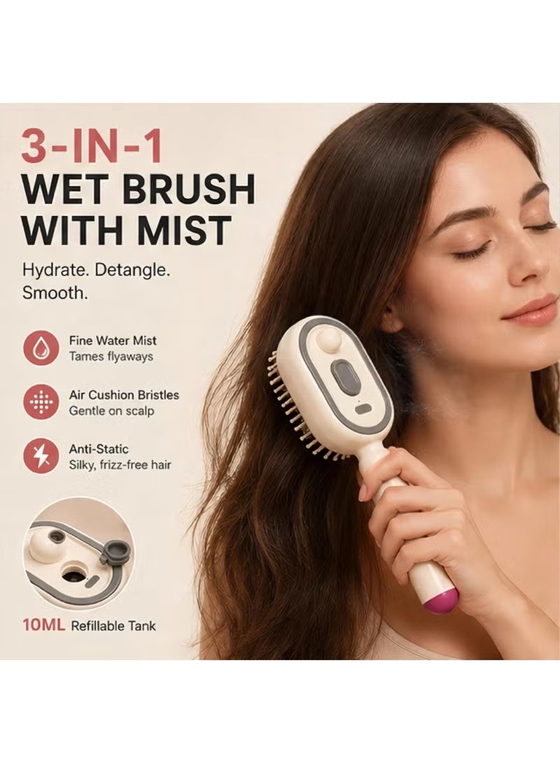 Electric Spray Massage Comb – Electric Spray Massage Comb with Essential Oil Atomization, Red Light Therapy, Anti-Static, Self-Cleaning Hair Brush for Scalp Massage & Hair Care - Image 2