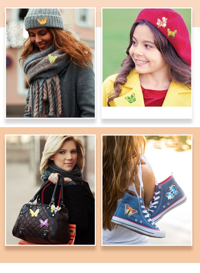 SYOSI Butterfly Enamel Pins Set, Enamel Pins for Backpacks, Lapel Pins Brooches, Enamel Pins for Backpacks Cool Horror Enamel Lapel Pins Steampunk Brooches Pins for Hats Clothes Women Men 10 Pieces - Image 3