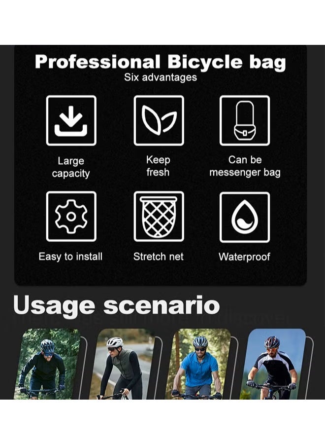 EETU Bike Front Basket,Bicycle Handlebar Bag With Touch-Screen Phone Bag Fit Phone Under 7 - Image 3