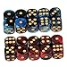 Yiotfandoll 20PCS Polyhedral Dice D6 Dice 16mm Acrylic 6 Sided Dice Game Dice for RPG MTG DND Dice Table Games Blue Black and Red Black - Image 2