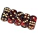 Yiotfandoll 20PCS Polyhedral Dice D6 Dice 16mm Acrylic 6 Sided Dice Game Dice for RPG MTG DND Dice Table Games Blue Black and Red Black - Image 4