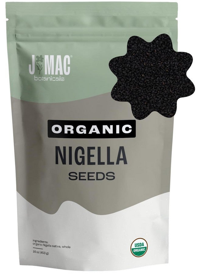 J Mac Botanicals, Organic Nigella Seeds (1 Pound), USDA Certified, black cumin seed, Nigella Sativa, Kalonji Seeds, black caraway, black seeds - Image 1