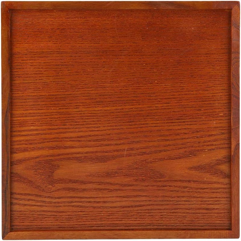 Pwshymi Versatile Solid Wood Tea Tray, Wooden Serving Platter with Raised Edges for Tea, Sushi, Dessert, Coffee Drinks, 22x22cm, for Sushi Restaurant Bar (30 * 30cm) - Image 3