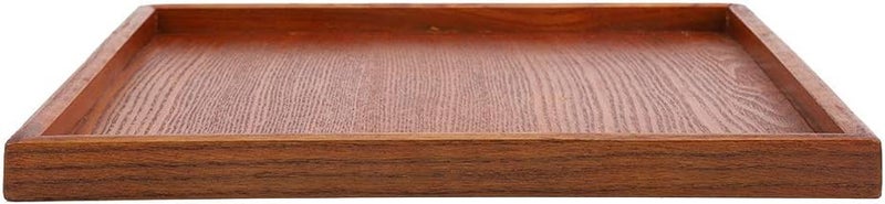 Pwshymi Versatile Solid Wood Tea Tray, Wooden Serving Platter with Raised Edges for Tea, Sushi, Dessert, Coffee Drinks, 22x22cm, for Sushi Restaurant Bar (30 * 30cm) - Image 4