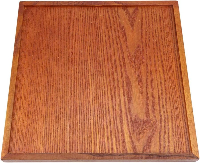 Pwshymi Versatile Solid Wood Tea Tray, Wooden Serving Platter with Raised Edges for Tea, Sushi, Dessert, Coffee Drinks, 22x22cm, for Sushi Restaurant Bar (30 * 30cm) - Image 5