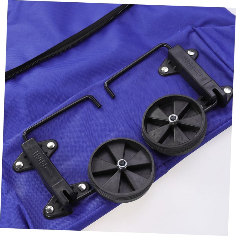 Luxshiny Folded Tug Bag Shopping Cart Wheels Portable Car Luggage Cart Trolley Easy to Store for Women Men Boys and Girls Travel Camping - Image 3