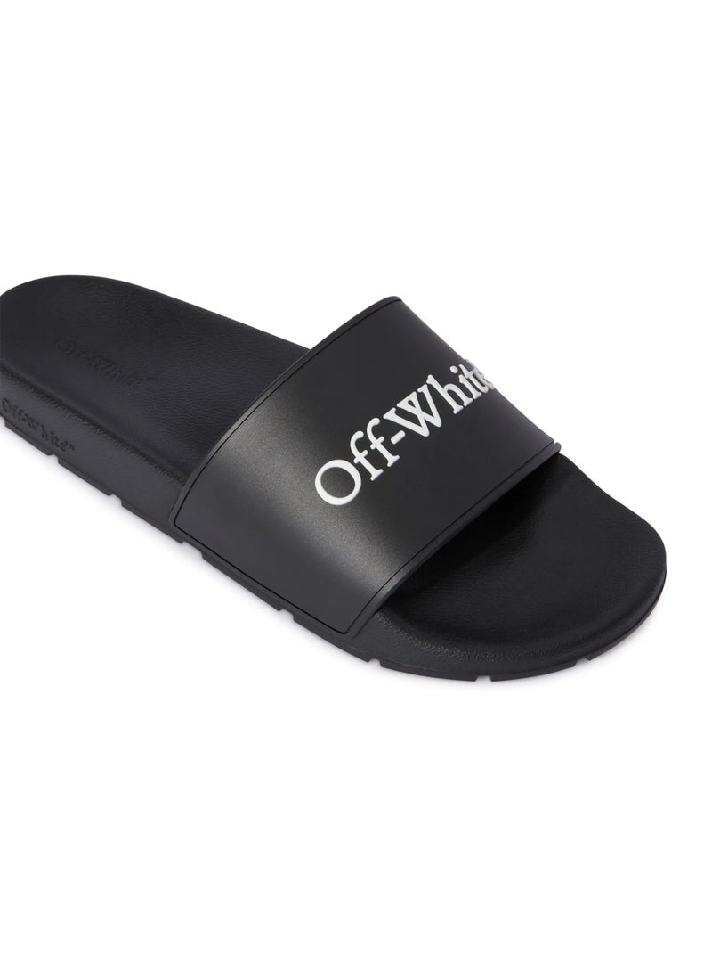 OFF-WHITE Bookish logo print slippers - Image 3