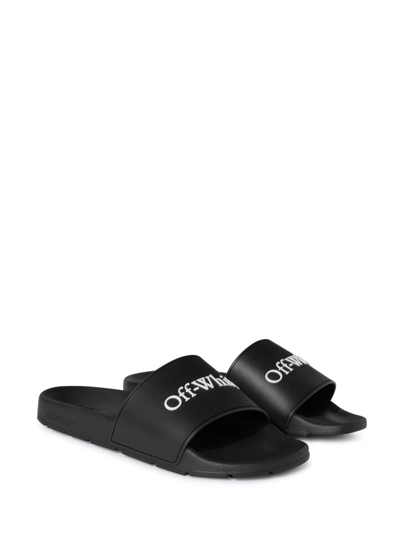 OFF-WHITE Bookish logo print slippers - Image 4