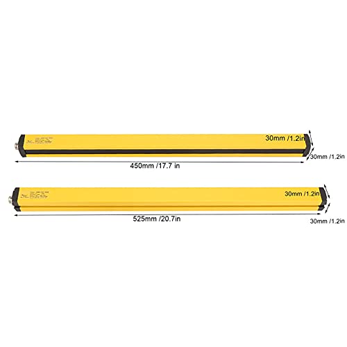 BORDSTRACT Light Curtain Sensor,Safety Light Grating Sensor Beam Pitch 40mm Sensing Height 525mm, Security Switch Protection Sensor Light Screen Including Mounting Kits And Cables(12 Beams (BEM1240-30NB)) - Image 3