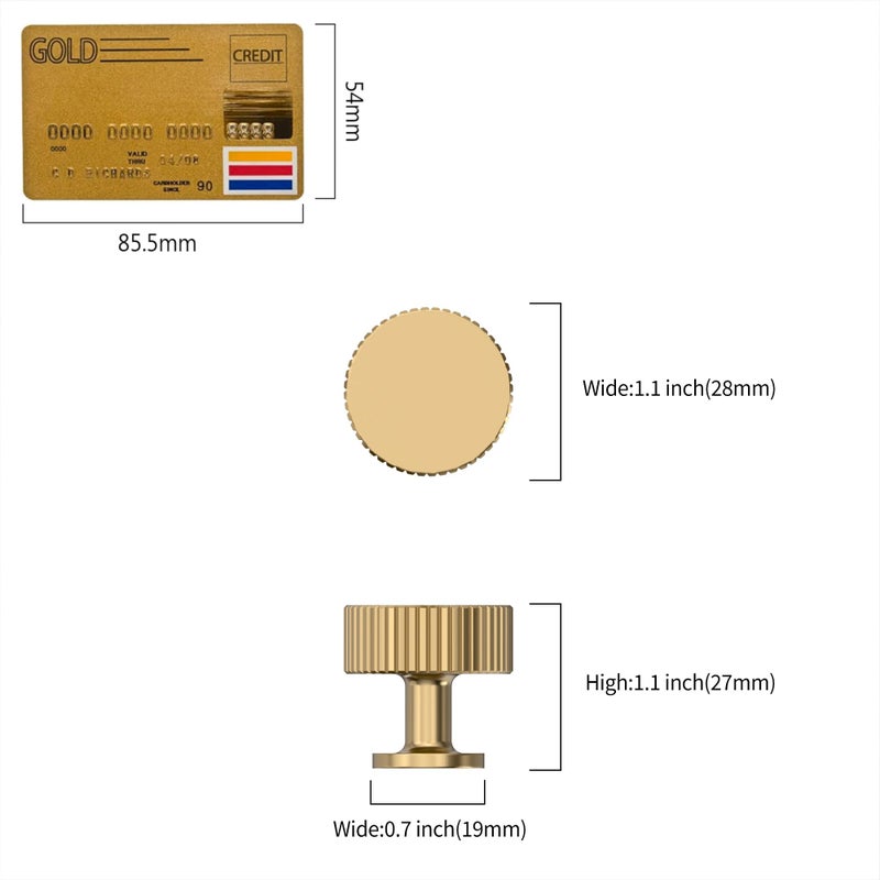 Coinkoly 10 Pack Champagne Bronze Cabinet Knobs Kitchen Champagne Gold Cabinet Pulls for Cabinets Drawer Pulls Dresser Hardware for Cupboard CK0083 - Image 3