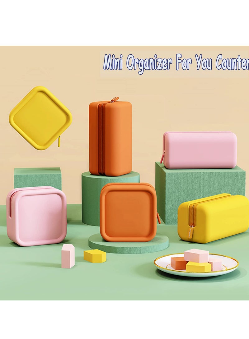 SYOSI Make up Bag Pouch Waterproof Square Cosmetic Case for Women Travel Organizer Toiletry Bag for Girls Bag Cosmetic Tool Cover Toiletry Jewelry Accessories - Image 4