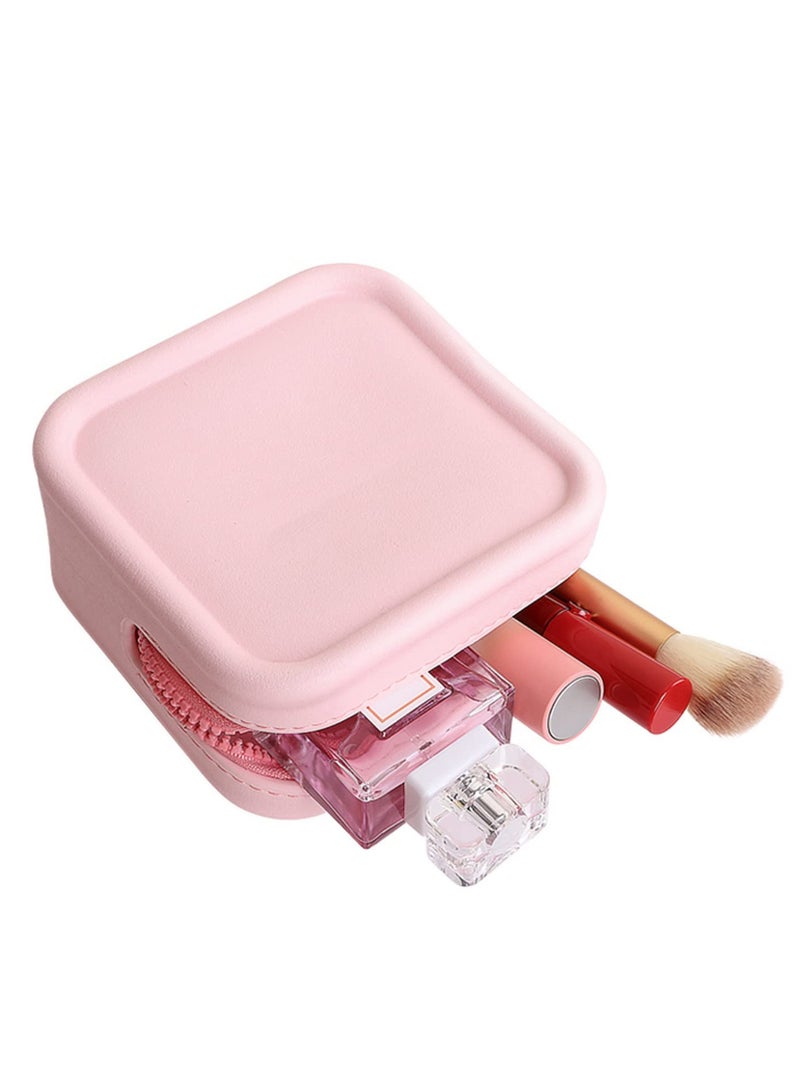 SYOSI Make up Bag Pouch Waterproof Square Cosmetic Case for Women Travel Organizer Toiletry Bag for Girls Bag Cosmetic Tool Cover Toiletry Jewelry Accessories - Image 2