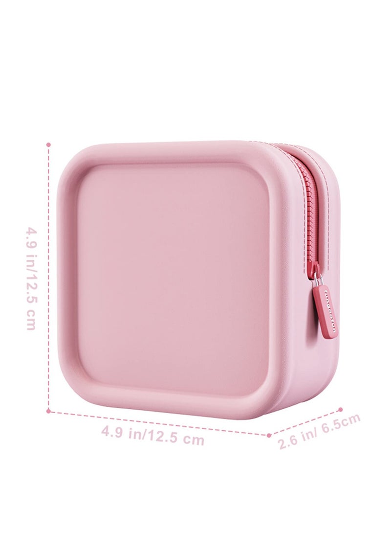 SYOSI Make up Bag Pouch Waterproof Square Cosmetic Case for Women Travel Organizer Toiletry Bag for Girls Bag Cosmetic Tool Cover Toiletry Jewelry Accessories - Image 3