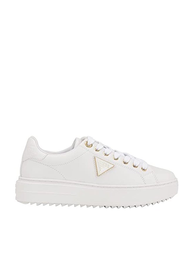 GUESS Women's DENESA Sneaker, White 145, 6.5 - Image 1