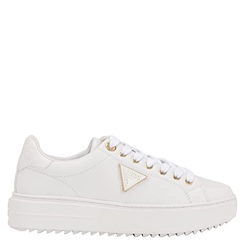 GUESS Women's DENESA Sneaker, White 145, 6.5 - Image 3