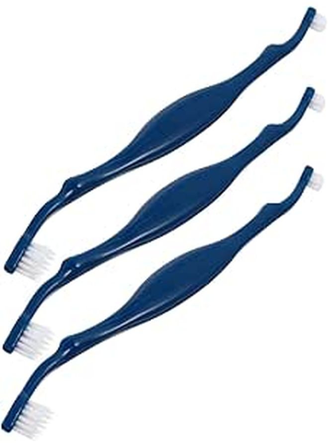 Double Ended Pet Toothbrush Set Soft Bristles Anti Slip Handle for Dog Cat Dental Care - Image 1