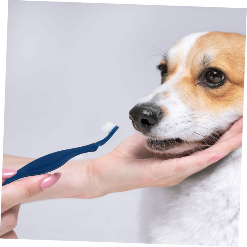 Double Ended Pet Toothbrush Set Soft Bristles Anti Slip Handle for Dog Cat Dental Care - Image 5