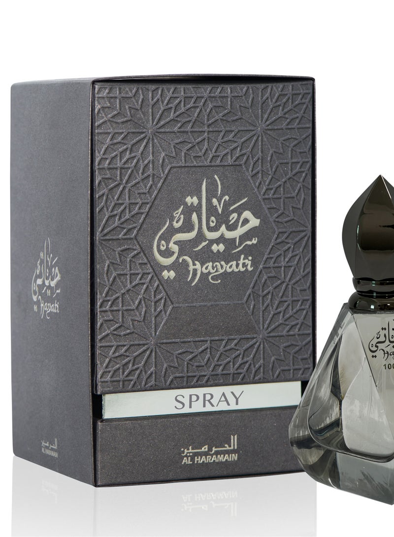 Al Haramain Hayati Eau De Parfum 100ml | Unisex Amber Floral Fragrance | Long Lasting Arabian Perfume - Image 1