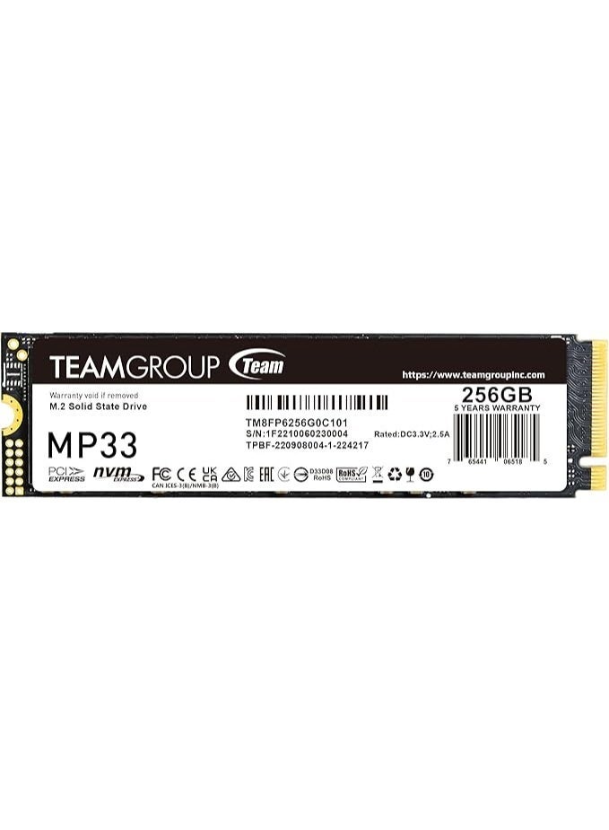 Teamgroup MP33 256GB M.2 PCIe 3.0 x4 - TM8FP6256G0C101 - Image 1