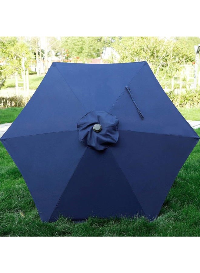 Blissun 7.5 ft Patio Umbrella, Yard Umbrella Push Button Tilt Crank (Navy Blue) - Image 5