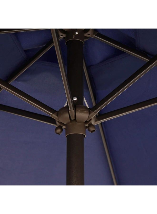 Blissun 7.5 ft Patio Umbrella, Yard Umbrella Push Button Tilt Crank (Navy Blue) - Image 3