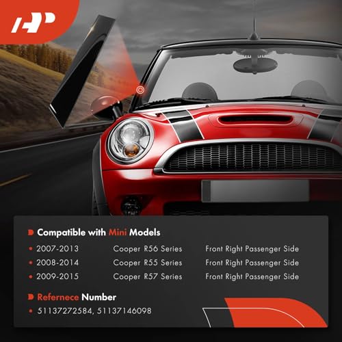 A-Premium A Pillar Windshield Post Trim Compatible with Mini Cooper R55 R56 R57 Series 2007-2015, Front Right Passenger Side - Image 2