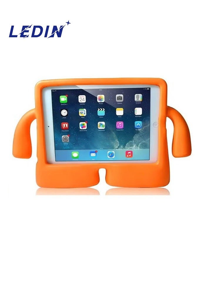Kids Shock‑Proof EVA Case with Handle & Stand for iPad 10.2 9th Gen Bright Durable Cover(Orange)
