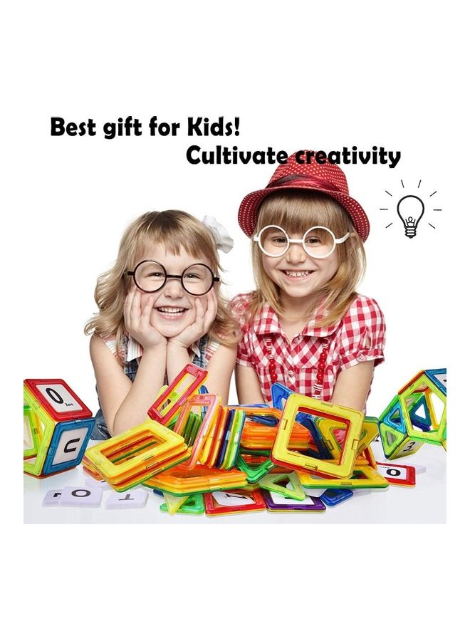 NIBEMINENT 139 Piece Magnetic Tiles Building Blocks Set with Storage Box - Image 4