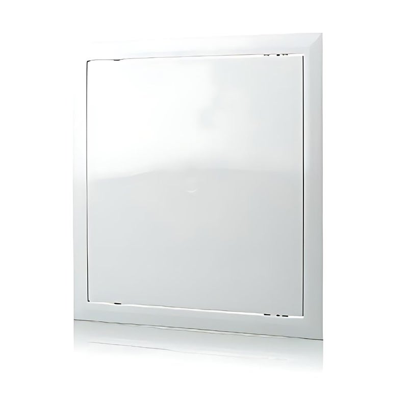 لوحة وصول بلاستيكية VENTSUS D 300X300 ABS 1034 X 1034 لمنطقة الفتحات للاستخدام في الجدران الجافة كغطاء لوحة كهربائية أو باب وصول للسباكة أو باب قبو الغسيل أو أكثر باللون الأبيض